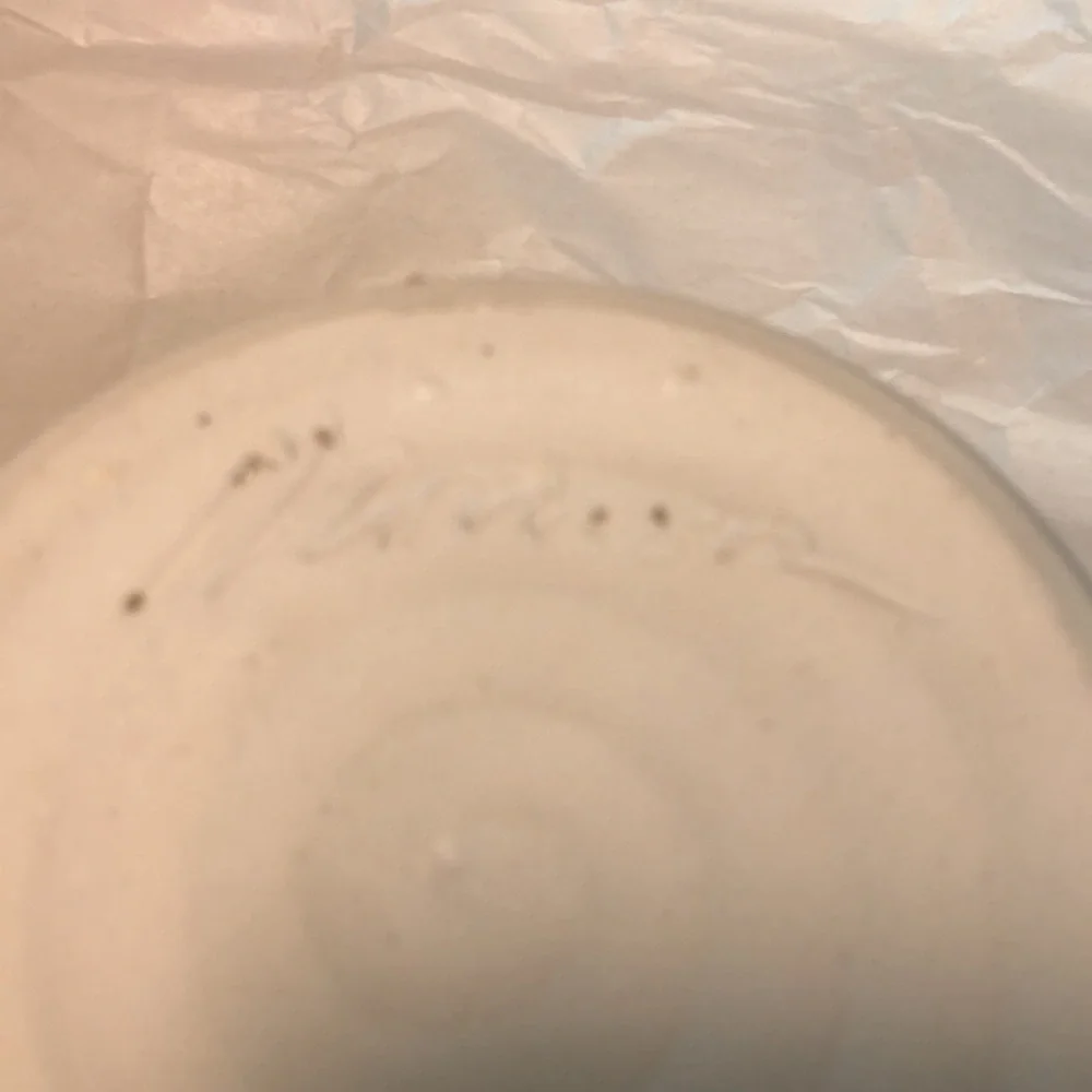 Studio Art Pottery Iris Utensil Crock signed Morrison 7.5x6”